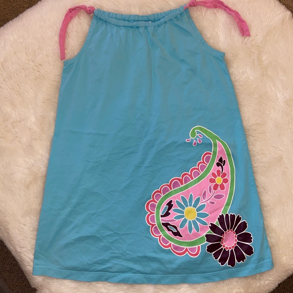 Hanna Andersson Light Blue Pillowcase Dress, 130cm